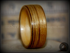 Bentwood Ring - Zebrawood on Canadian Maple Core handcrafted bentwood wooden rings wood wedding ring engagement
