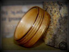 Bentwood Ring - Zebrawood on Canadian Maple Core handcrafted bentwood wooden rings wood wedding ring engagement