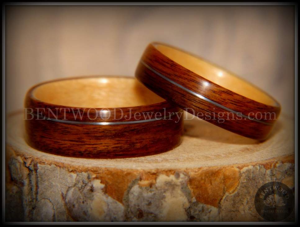 Bentwood Rosewood Maple Wood Ring